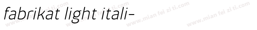 fabrikat light itali字体转换